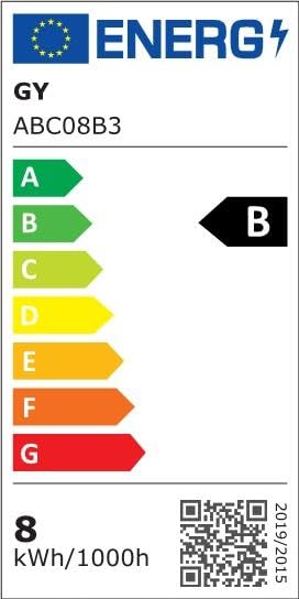 GY E27 LED Warm White Light Bulb, 8 W 1521 LM Energy Saving Bulb, Replaces 100 W Bulbs, Energy Efficiency Class B, A60 LED Warm White, Beam Angle 360° Bulb, Not Dimmable, Pack of 6
