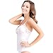 Ilusion 2032 - Women's Antistatic Satin Lace Detail Cami Slip (White, Size Medium 36)