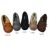 Women' Faux Soft Suede Fur Lined Moccasin Loafer Slippers
