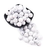 baby love home 50pcs 12mm Silicone Beads Marble Round Teething Beads DIY Jewelry Accessories Kit Food Grade Silicone