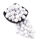 Baby Love Home 50pcs 12mm Silicone Beads Marble Round Teething Balls Small Size DIY Jewelry Accessories Food Grade