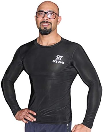 SYNO Compression T-Shirt, Top Full Sleeve Plain Athletic Fit Multi Sports Cycling, Cricket, Football, Badminton, Gym, Fitness & Other Outdoor Inner Wear