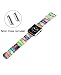 Viwell Floral Leather Band Compatible with iWatch 40mm 38mm for Women, Floral Leather Strap Sports Replacement for iWatch Series 5/4/3/2/1 Retro Colorful Horizontal Stripes