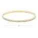 MYJS Ready 16k Gold Plated Magic Bangle Bracelet with Clear Swarovski Crystals