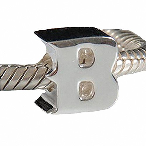 925 Sterling Silver Letter Initial A-Z Alphabet Charm Bead Fits Pandora Charms Bracelet,Necklace Jewelry Gift for Valentine's Day
