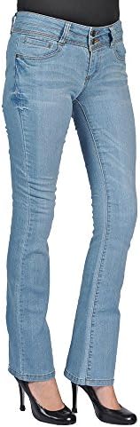 Stretch Denim Womens Light Stone High Fashion Jeans Light Wash