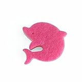 Binmer(TM) Dolphin Clean Wipe Wipe Sponge Flush Gadget Kitchen Gadget (Pink)