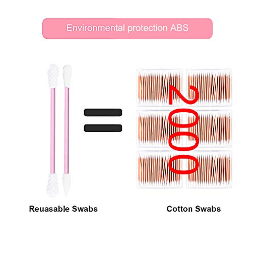 Reusable Cotton Swabs Double Tipped Silicone Swabs 8 Count Safety