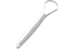1-Pack Stainless Steel Tongue Scraper, Bad Breath Cleaner & Oral Hygiene Tool for Fresh Breath, Easy to Clean