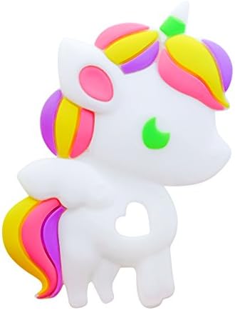 Rozzy Baby Cute Teething toy - 100% Food Grade Silicone - BPA Free - Soothes Sore Infant and Toddler Gums (Purple Rainbow Unicorn)