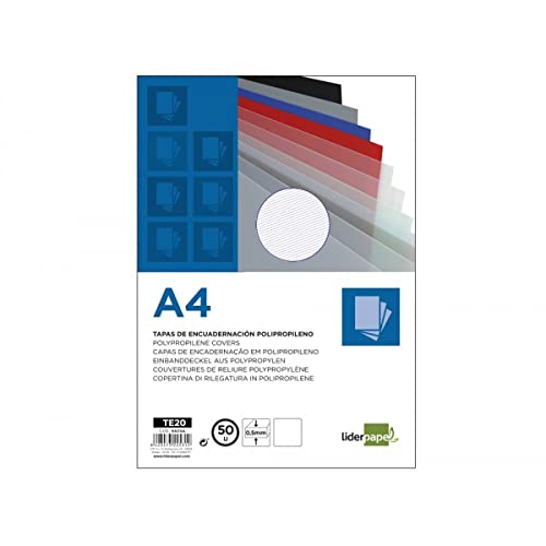 Liderpapel TE20 – Pack of 100 Binding Caps, A4, 0.5 mm