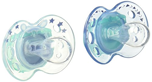 Tommee Tippee Closer To Nature Night Pacifier, 18-36 Months, 2 Count (Colors will vary)