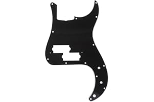 Musiclily Pro 13-Hole P Bass Pickguard for JPN Fender Japan 4-String Precision Bass, 3Ply Black