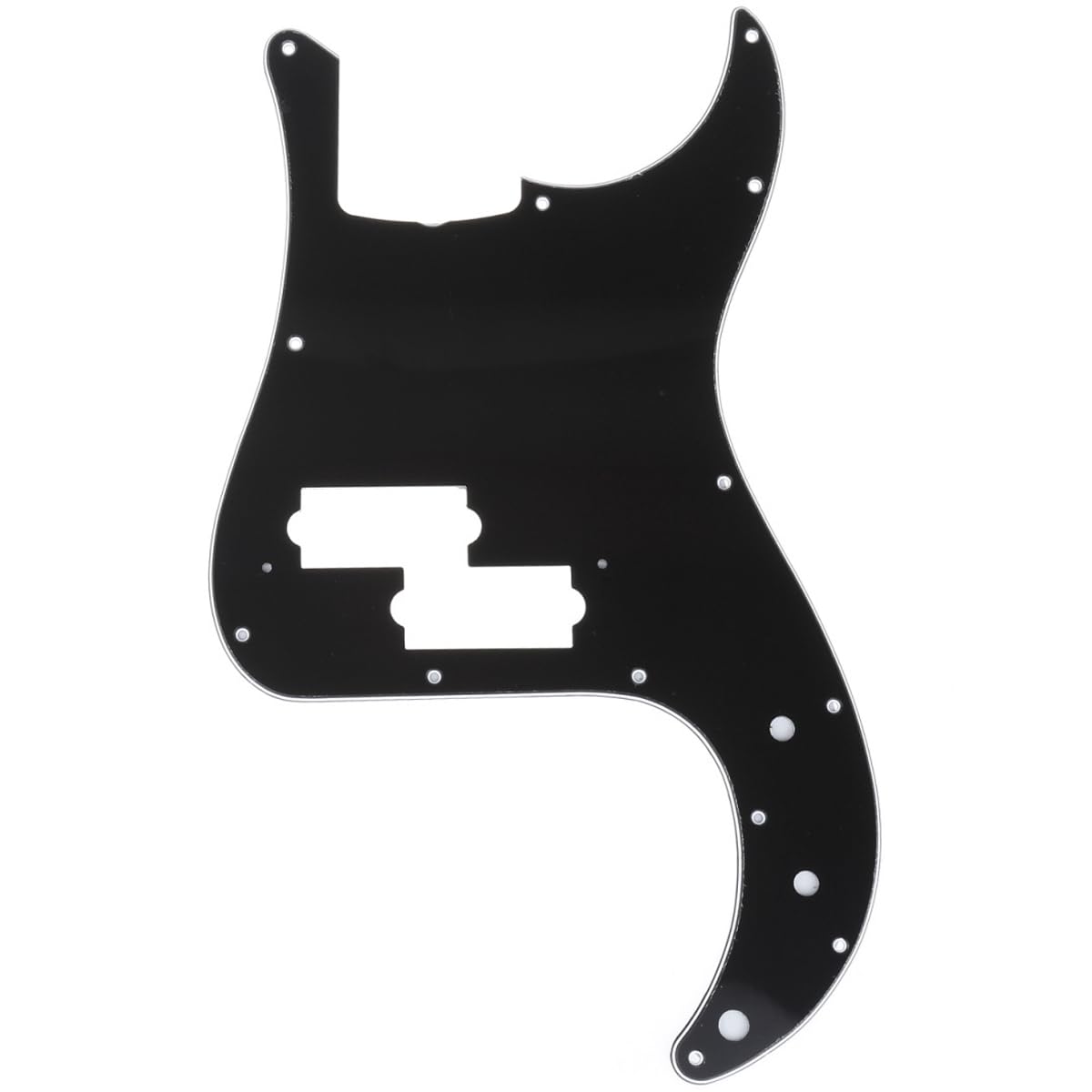 Musiclily Pro 13-Hole P Bass Pickguard for JPN Fender Japan 4-String Precision Bass, 3Ply Black