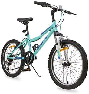 light blue mountain bike