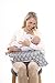 My Brest Friend Nursing Pillow Slipcover, Sage Dotted Daisies, Grey, Green