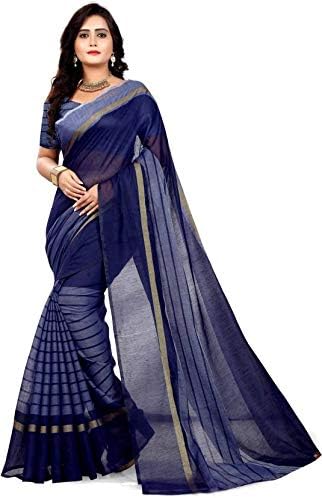 Siddheshwar Fashion Women's Multi Colour Cotton Silk With Blouse Material