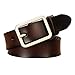 Vonsely Wide Leather Womens Belts for Jeans, Unisex Square Buckle Belts for Men and Women