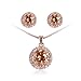 Fashion Plaza Christmas Gift Women`s Basket Set CZ Necklace and Earring Jewelry Sets S93