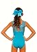 TumbleWear Girl's Makenna Sparkle Leotard (Child: 8-10, Turquoise)