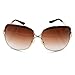 Good Bag Women's Oversized Metal Frame Colored Lens Uv400 Protection Sunglasses