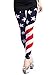 EPYA Women's Full Length American USA Flag Pattern Print Leggings, One Size