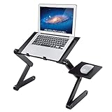 Adjustable Laptop Stand,Foldable Laptop Desk,Aluminum Laptop Desk/Stand/Table,17 inch Laptop Board with Mouse Pad Mount in TV/Bed/Sofa,Great Gift