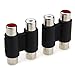 2PCS MOBOREST Dual Female to Female RCA Jack Extension Cable Adapter Coupler Connector