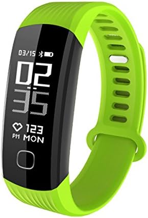 0.96" R8 Fitness Tracker Heart Rate Monitor Activity Tracker Bluetooth Smart Wristband Waterproof Smart Bracelet (Green)