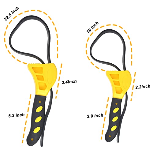 Straps Wrench Filter Tool Set Adjustable Rubber Oil Water Straps Wrench