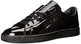 PUMA Men's Basket Classic Patent Emboss Fashion Sneaker, Puma Black, 10.5 M US