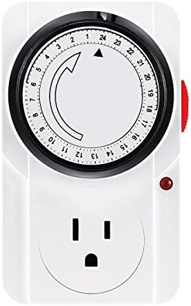 24 Hour Plug-in Mechanical Timer Grounded   Switch 7-day Programmable Smart Wall 3-Prong Timing Socket