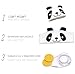 Charlxee Kids Headphones Children Girls Boys Teens Volume Limiting Foldable and Durable Headphone Headband for School, Home and Travel -White Panda