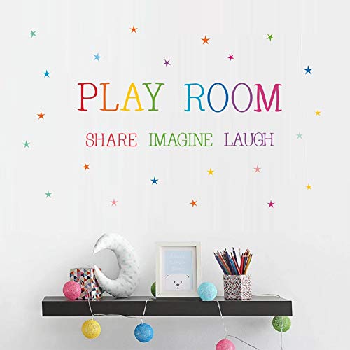 Playroom Share Imagine Laugh Wall Sticker, Inspirational Quote Wall