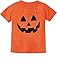 Jack O Lantern Face Pumpkin Shirt Boys Girls Toddler Halloween Shirts for Kids 2T Orange