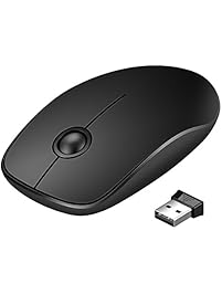 VicTsing 2.4G Slim Wireless Mouse with Nano Receiver, Noiseless and Silent Click with 1600 DPI for PC, Laptop, Tablet, Computer, and Mac, Black