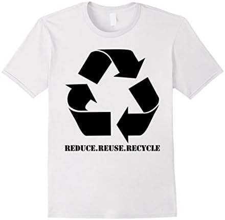Mens Reduce Reuse Recycle T-shirt Small White