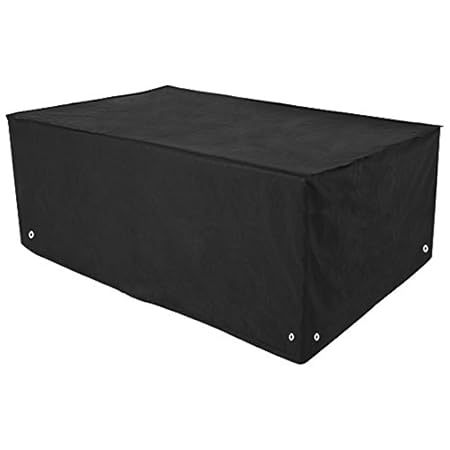 WOLTU Wasserdicht Abdeckplane Schutzhülle Schutzhaube Abdeckhaube Gartenmöbel Abdeckung aus 420D Oxford Plane Hülle für Sitzgruppe 193x136x88cm Schwarz GZ1172sz
