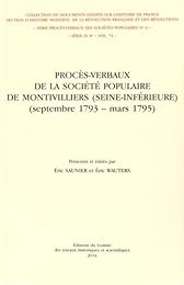Procès-verbaux de la Société populaire de Montivilliers, Seine-Inférieure