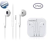 VMwireless 1X Premium Earphone 3.5mm Jack with Mic and Remote For IPHONE 5,5S,5C,6,6S,7,7PLUS,SE,,IPAD AIR,IPAD MINI,IPOD TOUCH , AND SAMSUNG S5,S6,S7,NOTE 4,5,6 (1 pack)