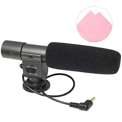 First2savvv SG-108 Micrófono Video Estéreo Escopeta para Nikon ...