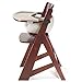 Keekaroo Height Right Highchair with Insert & Tray - Vanilla - Mahogany Base