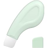 Sookga Blackhead Remover Tool, Stainless Steel Face Scraper for Deep Cleansing, Skin Scrubber Face Spatula with Silicone Cover, Nose Blackhead Remover, Skin Care Tool for Men and Women (Green)