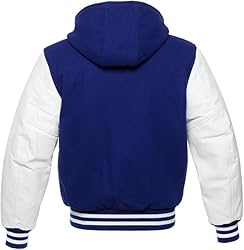 GOKTOG Hooded Varsity Jacket Women, Baseball