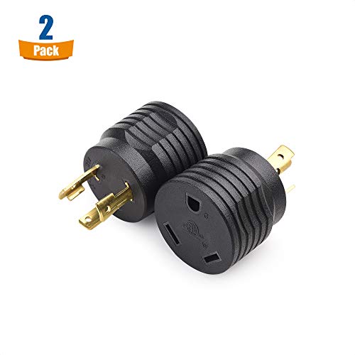 Cable Matters 2Pack 3 Prong Twist Lock to 30 Amp RV Adapter, 30 AMP RV