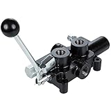 RuggedMade 25 GPM Hydraulic Log Splitter Directional Control Valve, Auto Return Detent Lever Handle, 2750 PSI (3/4" Work Ports)