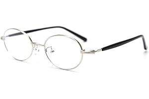 Oval Glasses For Men Thin Metal Eyeglasses Frame Women Unisex Clear Lens Eyewear