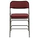 Flash Furniture HERCULES Series Premium Curved Triple Braced & Double Hinged Burgundy Fabric Metal Folding Chair