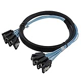 CableDeconn High Speed 6Gbps 4pcs/set Sata Cable Sas Cable for Server 1M (H0101)