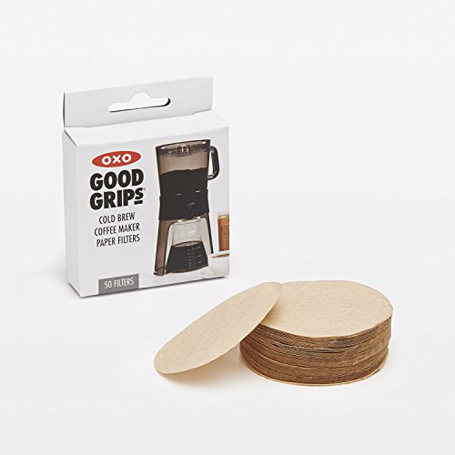 OXO Good Grips Cold Brew Coffee Maker Replacement Paper Filters, Brown